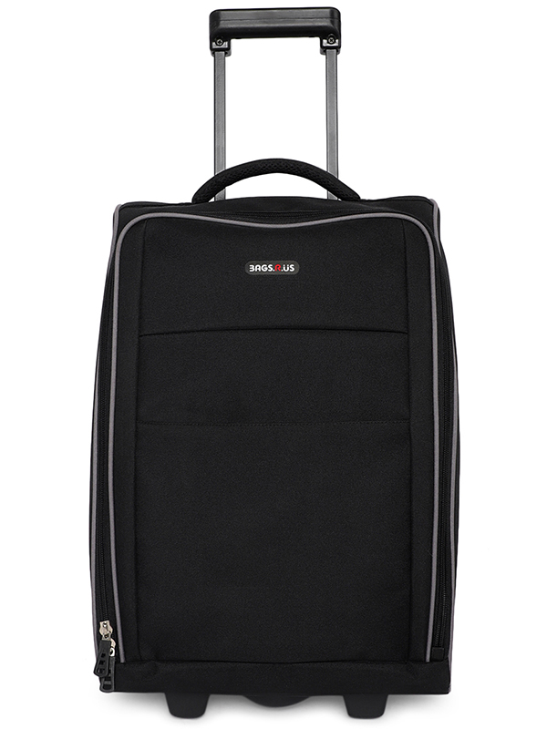 Polyester 50 cms Grey Softsided Carry-On Cabin Trolley Bag | BagsRUs